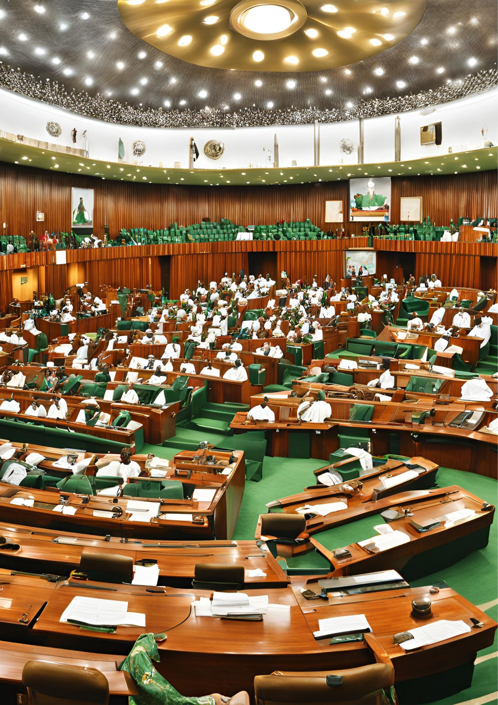 Aerial view illustration of the Nigerian House of Representatives, where the post-JAMB issue was subjected a thorough and heated debate.