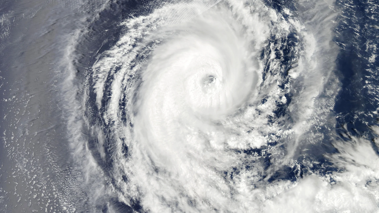 A typical image of a hurricane, representing Hurricane John.