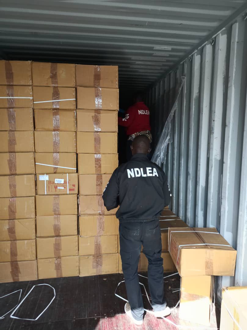 An image of NDLEA seizures on one of the outings, a major boost for the intensified NDLEA drug war.