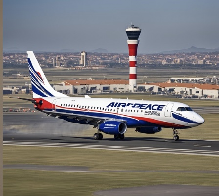 A generated image of Air Peace aircraft, as Minister Aviation Keyamo shields local airlines against undue attacks.