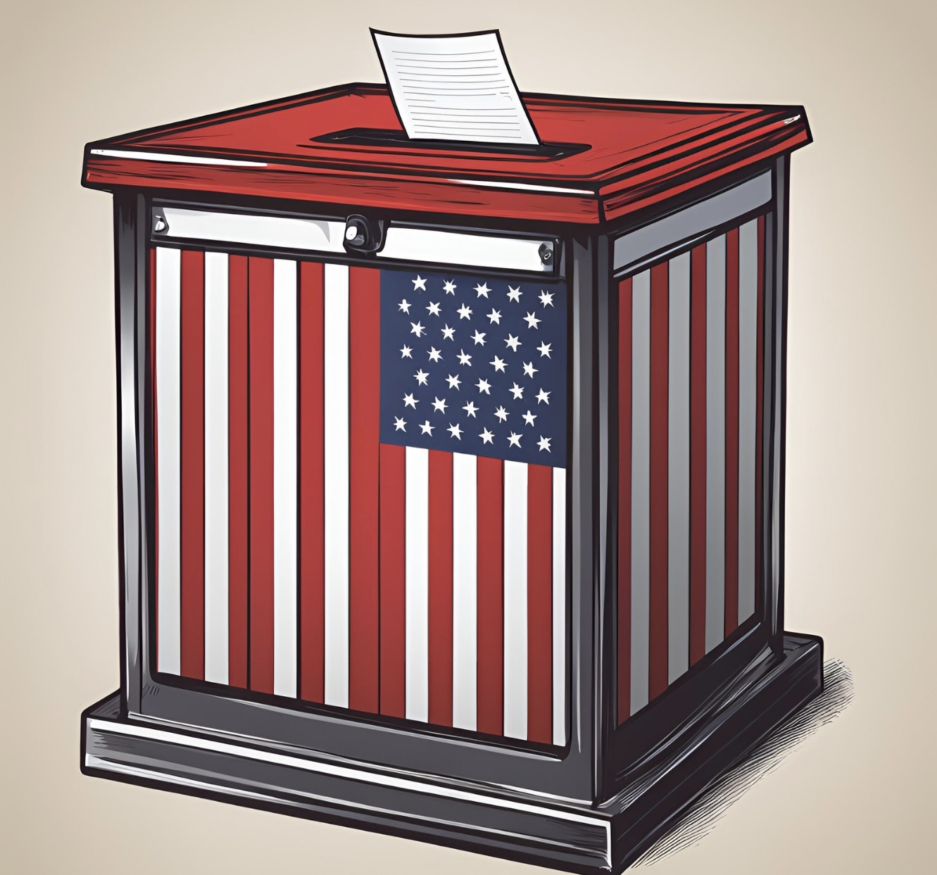 An image of American ballot box, signalling the upcoming as Donald Trump claims victory in the US polls.