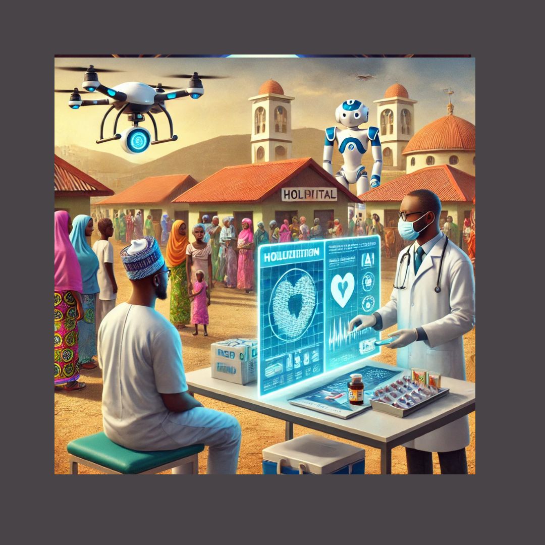 An illustration of how to improve healthcare by integrating AI and public health issues in Nigeria.